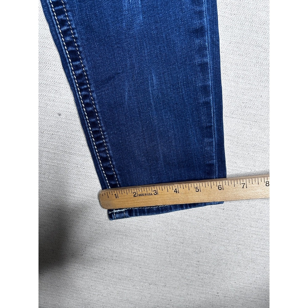 Rock Revival Tia Jeans Women's 31 Blue Denim Mid Rise Skinny Embellished Pockets - Picture 8 of 12